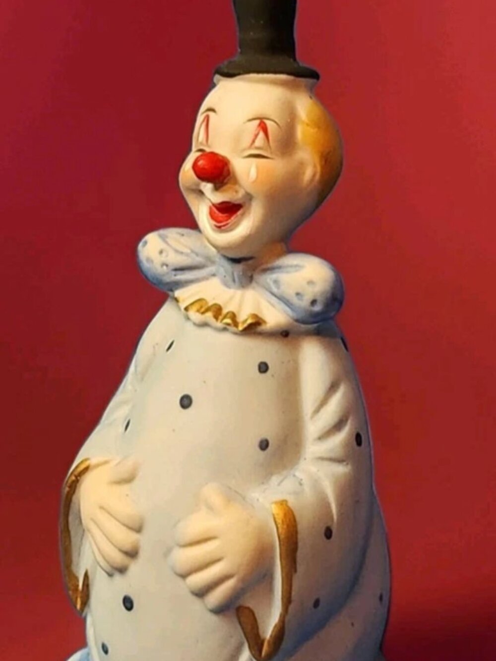 Vintage Clown Porcelain Bell 4.5" Tall Figure A.A. Importing Co Happy Circus - Picture 2 of 14